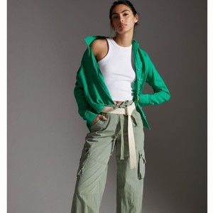 Anthropologie Maeve Linen Buttondown in Green M NWOT